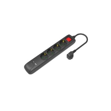 TNS ΠΟΛΥΜΠΡΙΖΟ 4Θ + USB ΘΥΡΑ+ 1,5m ΚΑΛΩΔΙΟ - (ΜΑΥΡΟ) (35-950-1051)