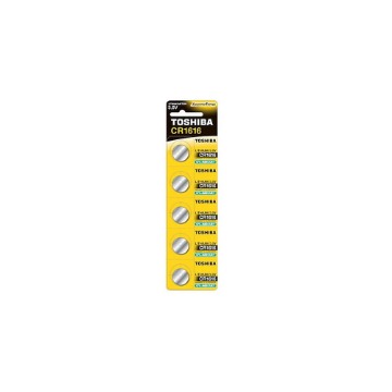 TOSHIBA ΜΠΑΤΑΡΙΑ 3V LITHIUM (5τεμ.) - (CR1616CP) - (ΜΕ ΦΟΡΟ 0,02€)