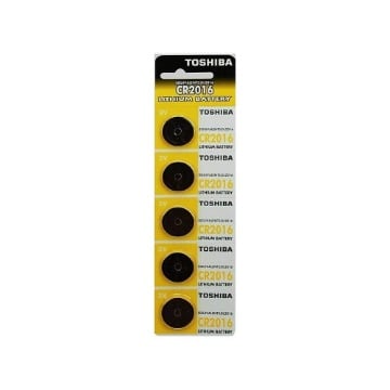 TOSHIBA ΜΠΑΤΑΡΙΑ  (5τεμ.) - (CR2016) - (ΜΕ ΦΟΡΟ 0,02€)