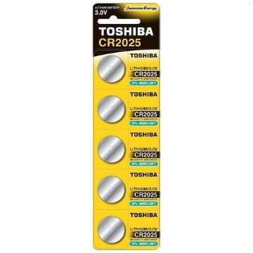 TOSHIBA ΜΠΑΤΑΡΙΑ  (5τεμ.) (CR2025) - (ΜΕ ΦΟΡΟ 0,02€)