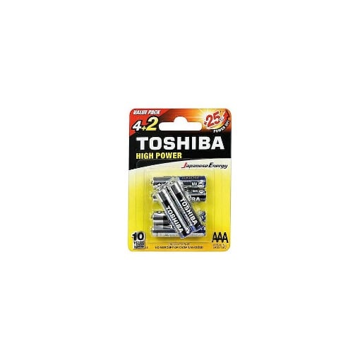 TOSHIBA ΜΠΑΤΑΡΙΑ AAA (4+2τεμ. ΔΩΡΟ) - (ΜΕ ΦΟΡΟ 0,02€)