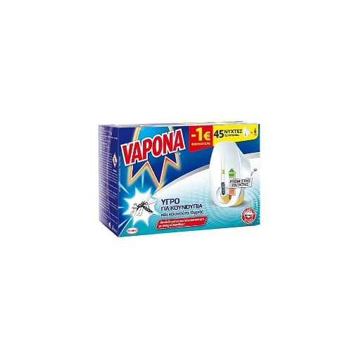 VAPONA ΑΝΤΙΚΟΥΝΟΥΠΙΚΟ ΥΓΡΟ ΗΛΕΚΤΡΙΚΟ ΜΕ ΡΥΘΜΙΣΤΗ ΕΝΤΑΣΗΣ (45 ΝΥΧΤΕΣ) - (-1€)