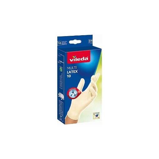 VILEDA ΓΑΝΤΙΑ LATEX (10τεμ.) - (S/M) (ΛΕΥΚΑ)
