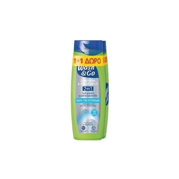 WASH & GO SHAMPOO 360ml - (ANTI-DAND) (1+1 ΔΩPO)