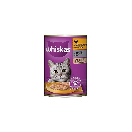 WHISKAS ΓΑΤΟΤΡΟΦΗ ΠΑΤΕ 400gr - (ΚΟΤΟΠΟΥΛΟ)