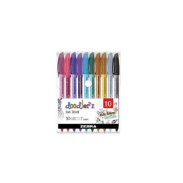 ZEBRA ΣΤΥΛΟ DOODLERZ GLITTER GEL (10τεμ.) - (ΔΙΑΦΟΡΑ ΧΡΩΜΑΤΑ)