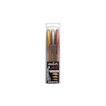 ZEBRA ΣΤΥΛΟ DOODLERZ GLITTER GEL (3τεμ.) - (ΔΙΑΦΟΡΑ ΧΡΩΜΑΤΑ)