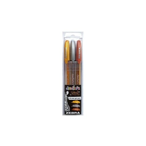 ZEBRA ΣΤΥΛΟ DOODLERZ GLITTER GEL (3τεμ.) - (ΔΙΑΦΟΡΑ ΧΡΩΜΑΤΑ)