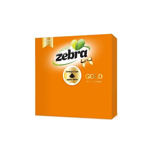 ZEBRA ΧΑΡΤΟΠΕΤΣΕΤΑ ΠΟΛΥΤΕΛΕΙΑΣ (33x33cm) - (35τεμ.) (ΠΟΡΤΟΚΑΛΙ)