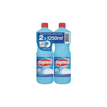 ΕΥΡΗΚΑ ΥΓΡΟ ΛΕΥΚΑΝΤΙΚΟ ΡΟΥΧΩΝ (2x1250ml) - (ΕΝΕΡΓΟ ΧΛΩΡΙΟ)