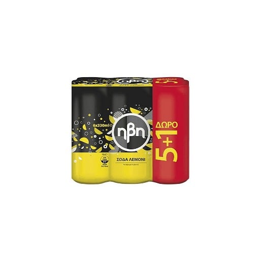 ΗΒΗ ΣΟΔΑ 330ml - (5+1 ΔΩΡΟ) (ΛΕΜΟΝΙ)