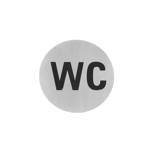 ΙΝΟΧ ΣΗΜΑ WC Φ7cm