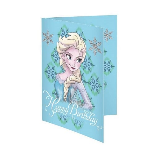 ΚΑΡΤΑ ΕΥΧΕΤΗΡΙΑ ΓΕΝΕΘΛΙΩΝ DISNEY FROZEN 11,7X16,8 ΕΚ.