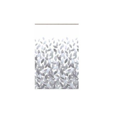 ΚΟΥΡΤΙΝΑ ΜΠΑΝΙΟΥ LEAFS 180x200 - 100% POLYESTER (ΓΚΡΙ)
