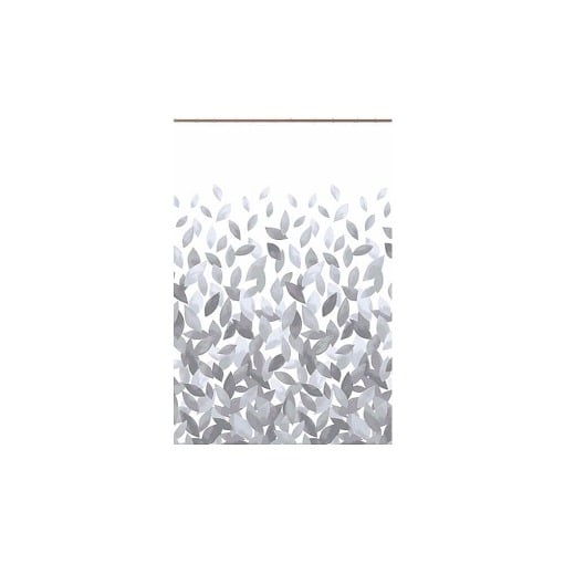 ΚΟΥΡΤΙΝΑ ΜΠΑΝΙΟΥ LEAFS 180x200 - 100% POLYESTER (ΓΚΡΙ)