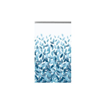 ΚΟΥΡΤΙΝΑ ΜΠΑΝΙΟΥ LEAFS 180x200 - 100% POLYESTER (ΜΠΛΕ)