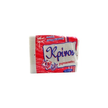 ΚΡΙΝΟΣ ΧΑΡΤ/ΤΑ 1/4 ΠΟΛΥΤΕΛΕΙΑΣ 2Φ (33x33cm) - (ΛΕΥΚΗ) (400τεμ.)