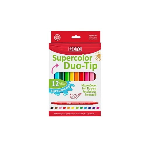ΜΑΡΚΑΔΟΡΟΙ +EFO SUPERCOLOR DUO-TIP 12τεμ.