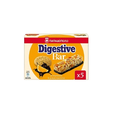 ΠΑΠΑΔΟΠΟΥΛΟΥ DIGESTIVE BARS (5x28gr.) - (ΠΟΡΤΟΚΑΛΙ)