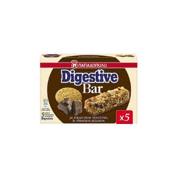ΠΑΠΑΔΟΠΟΥΛΟΥ DIGESTIVE BARS (5x28gr.) - (ΣΟΚΟΛΑΤΑ)