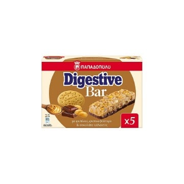 ΠΑΠΑΔΟΠΟΥΛΟΥ DIGESTIVE BARS (5x28gr.) - (ΦΙΣΤΙΚΙΑ, ΣΟΚΟΛΑΤΑ & ΦΙΣΤ/ΤΥΡΟ)