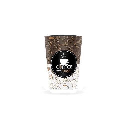 ΠΟΤΗΡΙ ΧΑΡΤΙΝΟ COFFEE TIME (DOUBLE WALL) (16οz) - (25τεμ.)