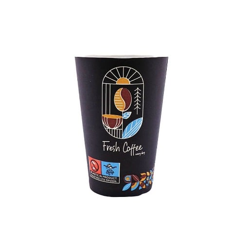 ΠΟΤΗΡΙ ΧΑΡΤΙΝΟ FRESH COFFEE (ΣΤΕΝΟ) (SINGLE WALL) (12οz) - (50τεμ.)