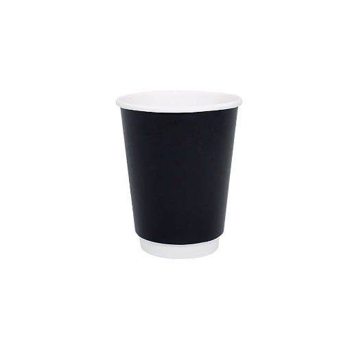 ΠΟΤΗΡΙ ΧΑΡΤΙΝΟ ΜΑΥΡΟ (DOUBLE WALL) (8oz) - (25τεμ.)