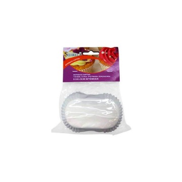 ΦΟΡΜΑΚΙΑ ΧΑΡΤΙΝΑ ΓΙΑ ΚΕΙΚ ΟΒΑΛ 8.5x3.5cm - (80τεμ.) (ΛΕΥΚΑ)