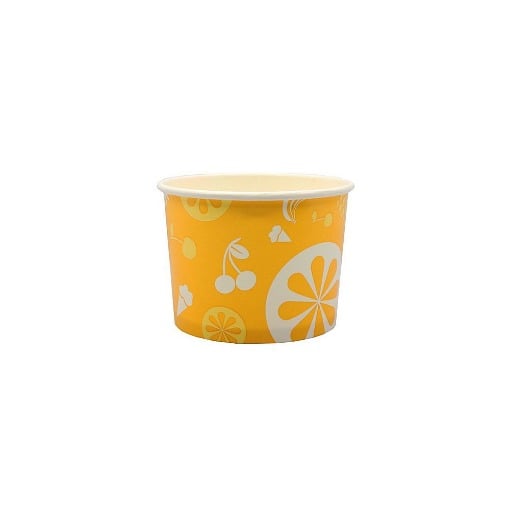ΧΑΡΤΙΝΟ ΚΥΠΕΛΟ ΠΑΓΩΤΟΥ (8oz) - (YELLOW) (50τεμ.)