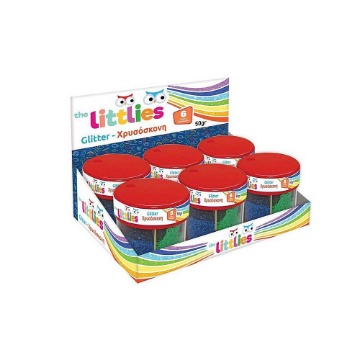 ΧΡΥΣΟΣΚΟΝΗ GLITTER THE LITTLIES 50 ΓΡ. ΜΕ ΑΛΑΤΙΕΡΑ ΣΕ 6 ΧΡΩΜΑΤΑ