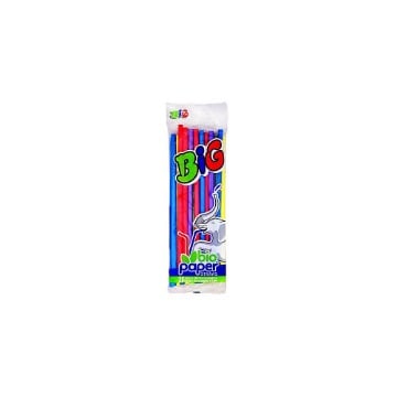 BIO PAPER JUMBO BIG ΚΑΛΑΜΑΚΙ ΣΠΑΣΤΟ 22cm - (ΠΟΛΥΧΡΩΜΟ) (25τεμ.) (ΒΙΟΔΙΑΣΠΩΜΕΝΟ)