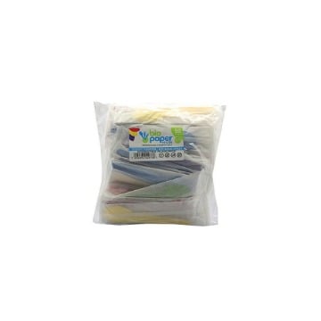 BIO PAPER ΚΟΥΤΑΛΑΚΙ ΓΛΥΚΟΥ BIO PAPER - (ΝΤΥΜΕΝΟ) - (130mm) - (50τεμ) - (ΠΟΛΥΧΡΩΜΑ)
