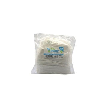 BIO PAPER ΚΟΥΤΑΛΙ ΠΑΓΩΤΟΥ (ΝΤΥΜΕΝΟ) (95mm) - (100τεμ) - (ΛΕΥΚΟ)