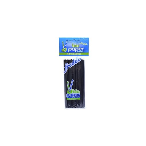 BIO PAPER FREDDO ΚΑΛΑΜΑΚΙ ΙΣΙΟ ΜΑΥΡΟ 20cm (40τεμ.)