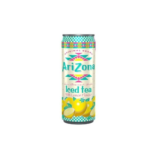 ARIZONA ΜΑΥΡΟ ΤΣΑΙ 330ml - (ΛΕΜΟΝΙ) (SLIM CAN)