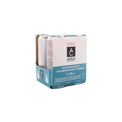 AQUA CARPATICA (4x330ml) - (ΑΝΘΡΑΚΟΥΧΟ ΦΥΣΙΚΟ ΜΕΤΑΛΛΙΚΟ ΝΕΡΟ)