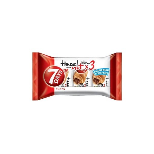 7 DAYS ΚΡΟΥΑΣΑΝ (3x70gr.) - (ΠΡΑΛΙΝΑ ΦΟΥΝΤΟΥΚΙΟΥ)