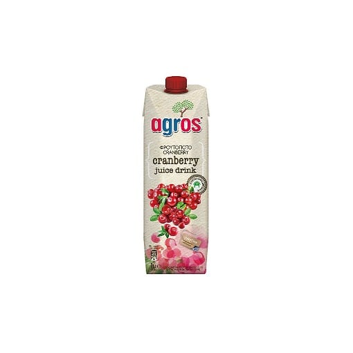AGROS ΧΥΜΟΣ 1lit - (CRANBERRY)
