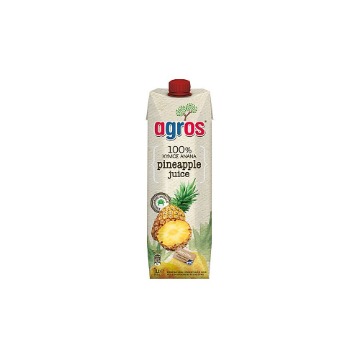 AGROS ΧΥΜΟΣ 1lit - (ΑΝΑΝΑΣ 100% ΦΥΣΙΚΟΣ ΧΥΜΟΣ)