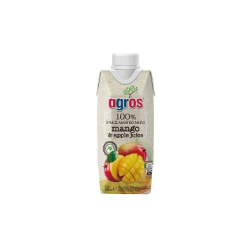 AGROS ΧΥΜΟΣ 330ml - (100% ΜΑΝΓΚΟ - ΜΗΛΟ)