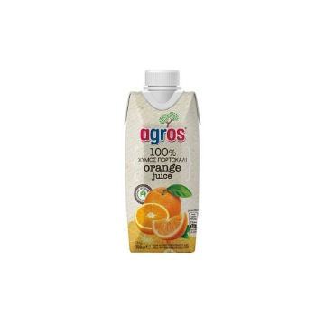 AGROS ΧΥΜΟΣ 330ml - (100% ΠΟΡΤΟΚΑΛΙ)