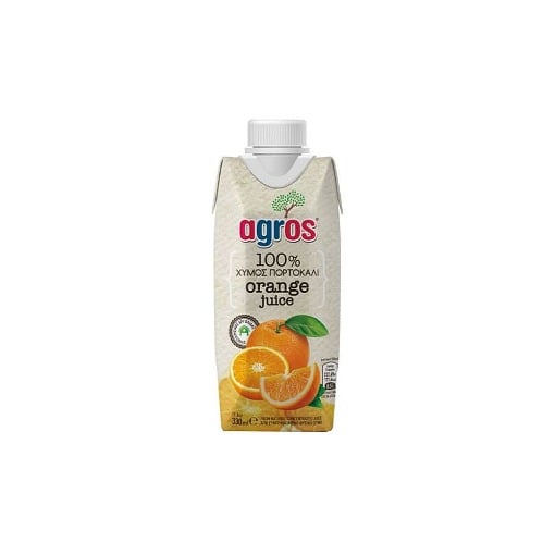 AGROS ΧΥΜΟΣ 330ml - (100% ΠΟΡΤΟΚΑΛΙ)