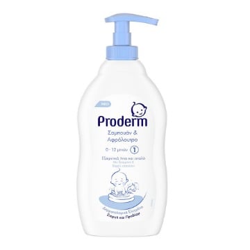 PRODERM ΣΑΜΠΟΥΑΝ & ΑΦΡΟΛΟΥΤΡΟ  0-12ΜΗΝΩΝ 400ml