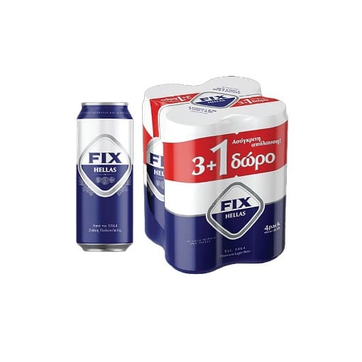 FIX HELLAS ΜΠΥΡΑ ΚΟΥΤΙ 500ml - (3+1 ΔΩΡΟ)