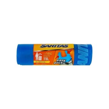 SANITAS ΣΑΚΟΥΛΑ ΑΠΟΡΡΙΜΑΤΩΝ EASYPACK ΜΠΛΕ ME ΧΕΡΟΥΛΙΑ 70X90 10ΤΜΧ  Σ20 