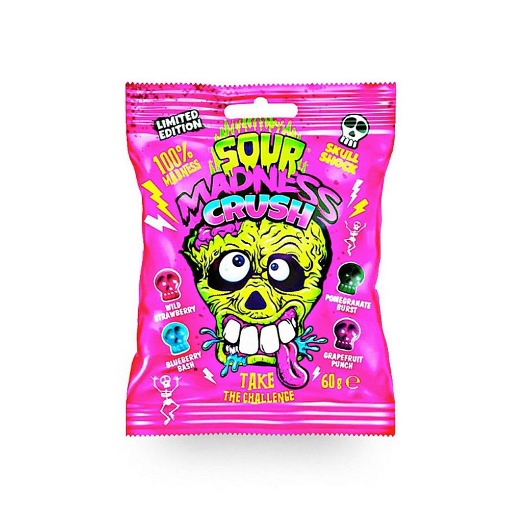SOUR MADNESS PINK CRUSH ΖΑΧΑΡΩΤΑ SKULL SHOCK 60gr Σ10 