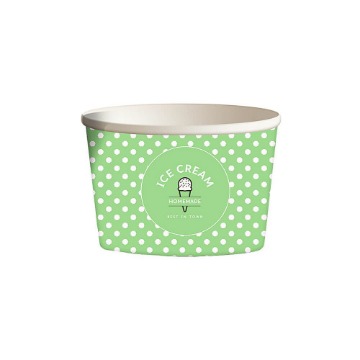 ΧΑΡΤΙΝΟ ΚΥΠΕΛΟ ΠΑΓΩΤΟΥ (5oz) - (DOT) (GREEN) - (50τεμ.)