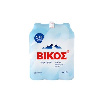 ΒΙΚΟΣ ΦΥΣΙΚΟ ΜΕΤΑΛ. ΝΕΡΟ 1,5lit - (5+1ΔΩΡΟ) (6-PACK)