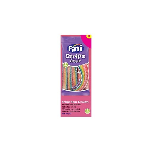 FINI ΖΑΧΑΡΩΤΑ 90g - (SOUR TONGUES/6 COLOURS)
